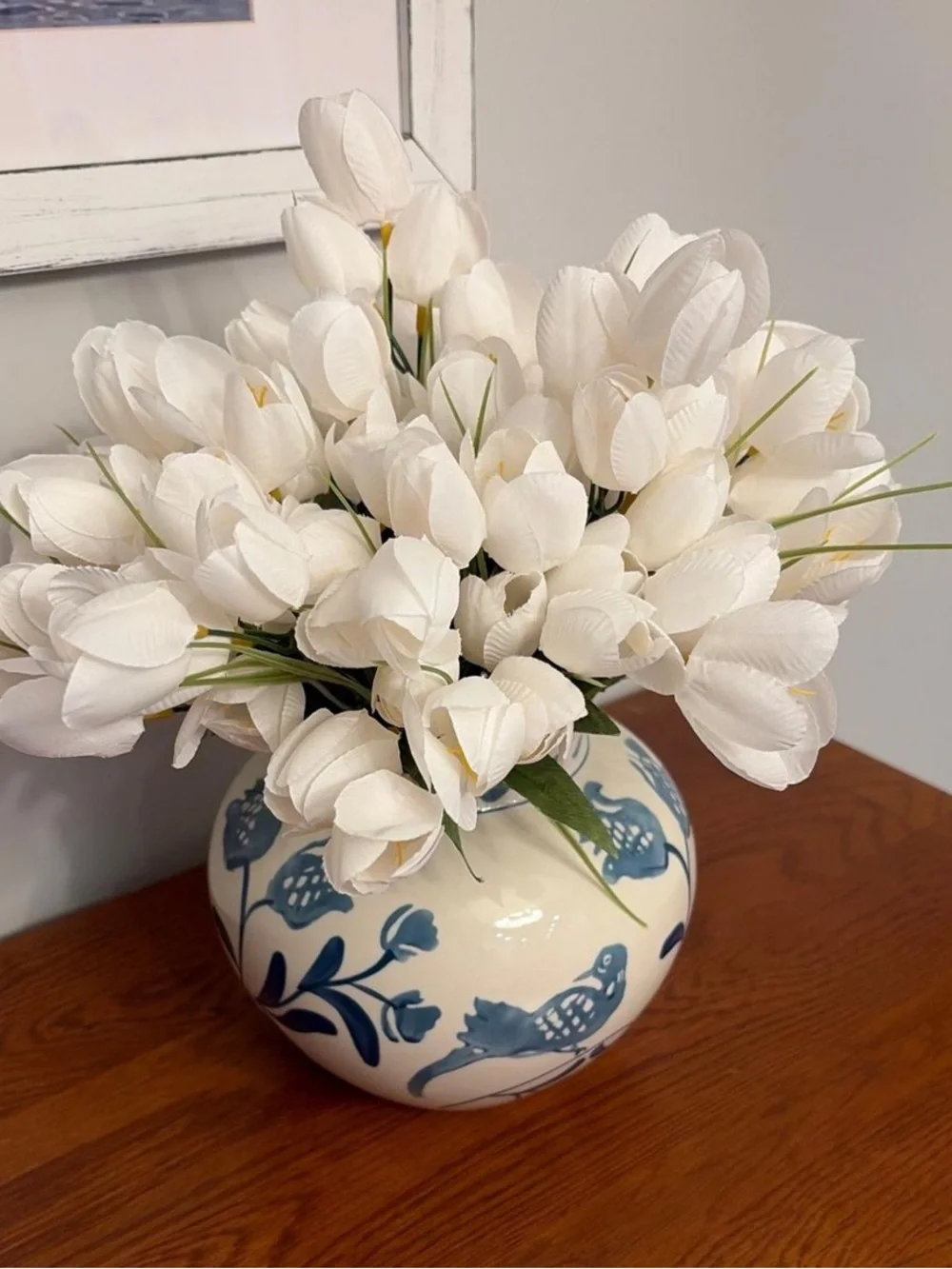 Medium Blue Painted Ceramic Vase - Threshold™